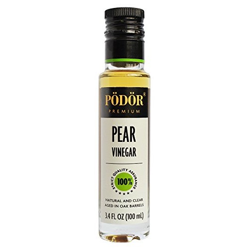 Pödör Premium Pear Vinegar - 3.4 Fl. Oz. - 100% Natural, Aged In