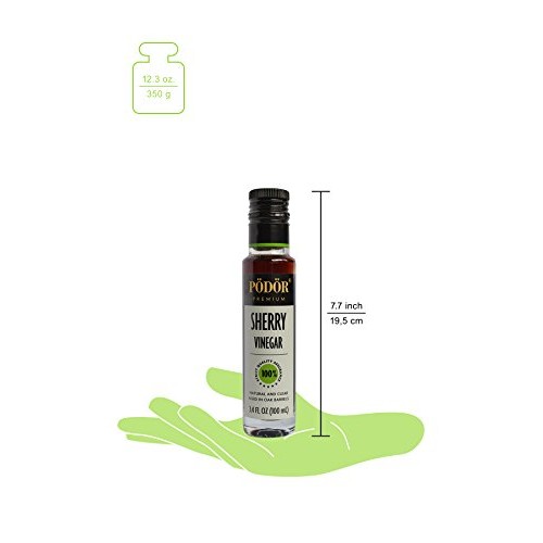 Pödör Premium Sherry Vinegar - 3.4 Fl. Oz. - 100% Natural, Aged