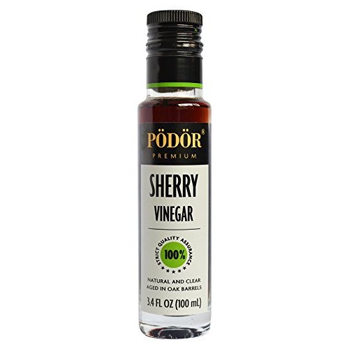 Pödör Premium Sherry Vinegar - 3.4 Fl. Oz. - 100% Natural, Aged