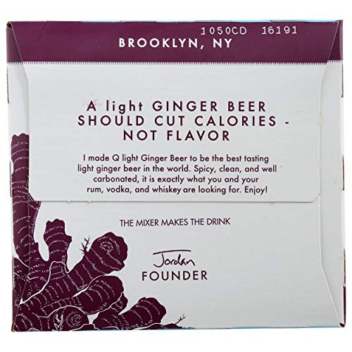 Q Drinks, Ginger Beer Lite, Net Wt. 30 Fl Oz Pack Of 4
