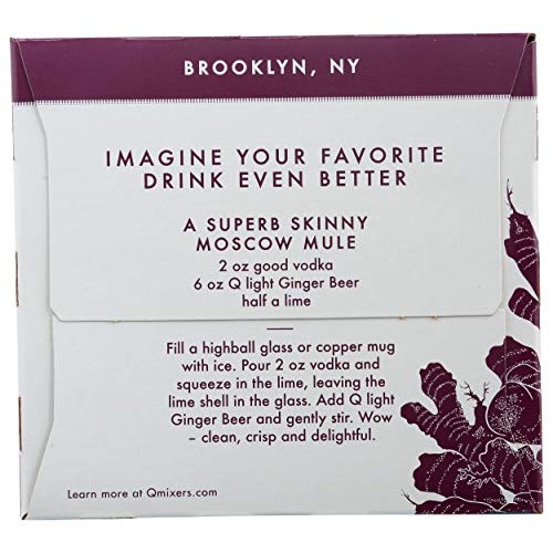 Q Drinks, Ginger Beer Lite, Net Wt. 30 Fl Oz Pack Of 4