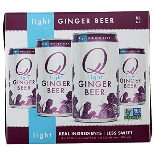 Q Drinks, Ginger Beer Lite, Net Wt. 30 Fl Oz Pack Of 4