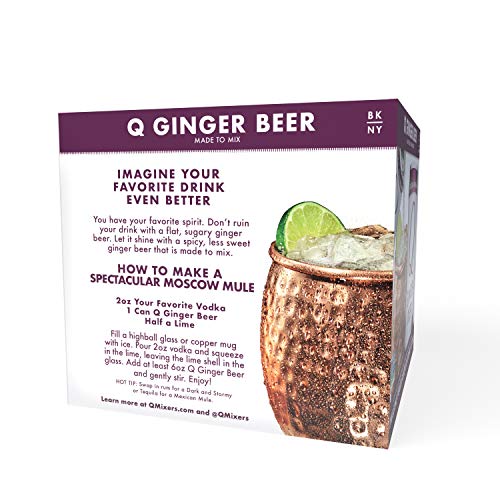 Q Mixers Ginger Beer, Premium Cocktail Mixer, 7.5 Oz 12 Cans