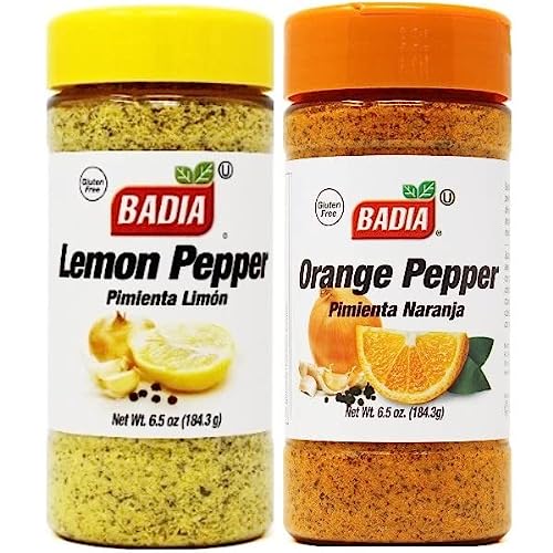 Badia Lemon & Orange Citrus Pepper Bundle - Lemon Pepper and Ora...