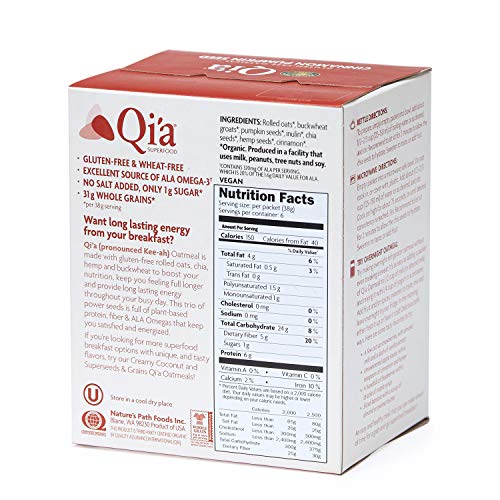 Natures Path Qia Superfood Organic Gluten Free Oatmeal, Cinnam