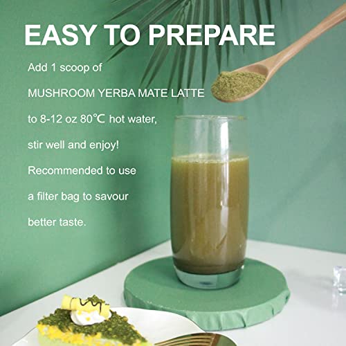 Mushroom Yerba Mate Latte, Includes Organic Yerba Mate Powder, R...