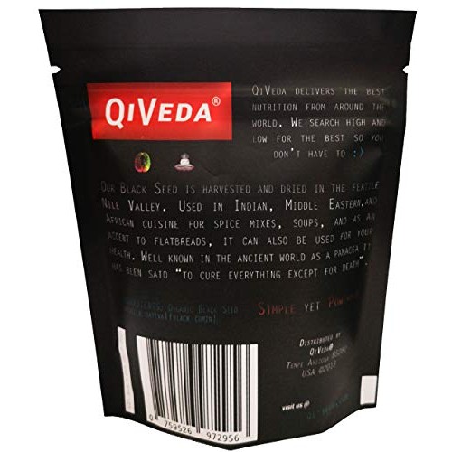 Qiveda Black Seed Nigella Sativa [Black Cumin] | Usda Organic