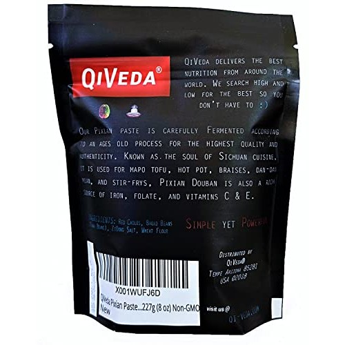 QiVeda Pixian Douban | Premium Chili Bean Paste - 8oz 27g | Si...