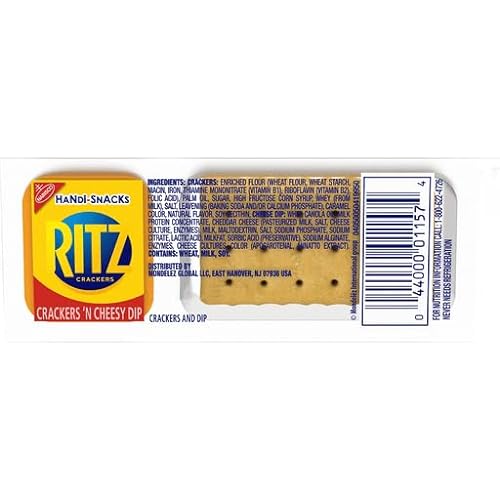 RITZ Handi-Snacks Crackers and Cheese Dip Snack Packs, 0.95 oz P...