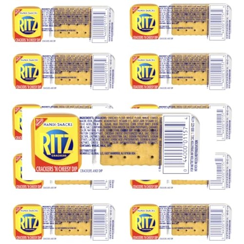 RITZ Handi-Snacks Crackers and Cheese Dip Snack Packs, 0.95 oz P...