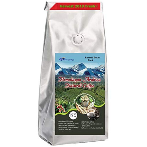 Himalayan Arabica Dark Roasted Coffee Beans Grow On Sun Shade Ha