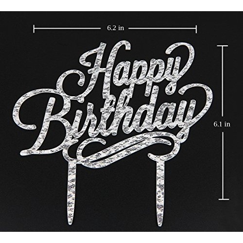Happy Birthday Cake Topper, Premium Quality Acrylic Birthday Par
