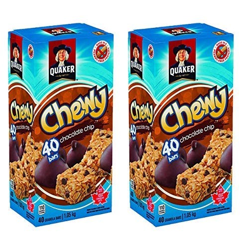 Quaker Chewy Chocolate Chip Granola Bars, Peanut Free 40-Count,