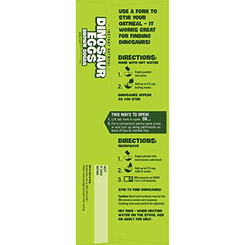 Quaker, Instant Oatmeal, Dinosaur Eggs Brown Sugar, 8 Ct, 14.1 Oz