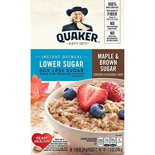 Quaker, Instant Oatmeal, Maple Brown Sugar, 10 Ct