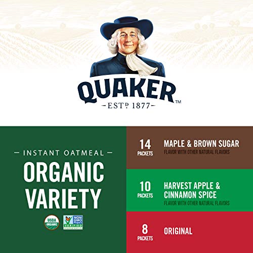 Quaker Instant Oatmeal, Usda Organic, Non-Gmo Project Verified,