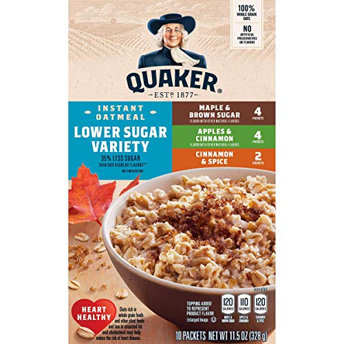 Quaker, Instant Oatmeal, Variety Pack, 10 Ct