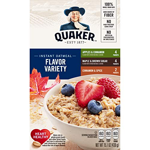 Quaker, Instant Oatmeal, Variety Pack, 10 Ct