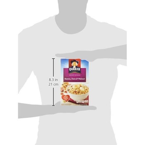 Quaker Instant Oatmeal Raisin, Date &Amp; Walnut, 1.3 Ounce Packs -