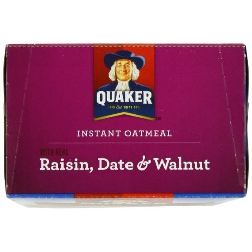 Quaker Instant Oatmeal Raisin, Date &Amp; Walnut, 1.3 Ounce Packs -