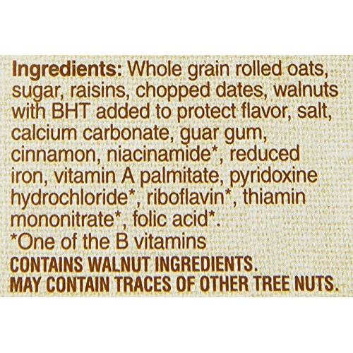 Quaker Instant Oatmeal Raisin, Date &Amp; Walnut, 1.3 Ounce Packs -