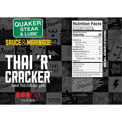 Quaker Steak And Lube Thai R Cracker Wing Sauce - 12 Ounce Glass