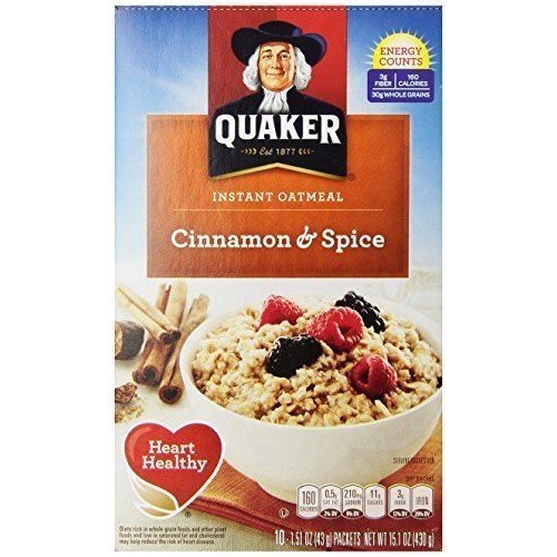 Quaker Instant Oatmeal Cinnamon Spice - 1.51 Oz - 10 Ct - 2 Pack