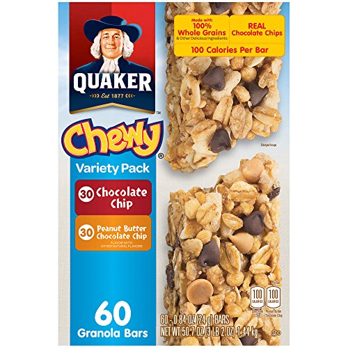 Quaker Chewy Granola Bars Variety Pack, 60 Ct. Pack Of 6 Quaker Chewy Granola Bars Variety Pack, 60 Ct. Pack Of 6