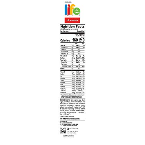 Life Multigrain Cereal, Cinnamon, 13-Ounce Boxes Pack Of 4