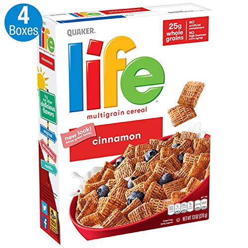 Life Multigrain Cereal, Cinnamon, 13-Ounce Boxes Pack Of 4