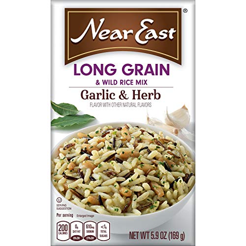 Near East Long Grain & Wild Rice Mix, Garlic & Herb 5.9oz Pack ...