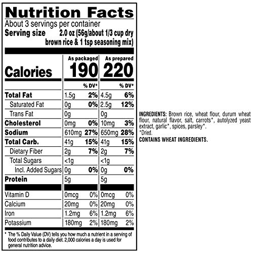 Near East Whole Grain Blends, Brown Rice Pilaf, 6.17Oz Pack Of