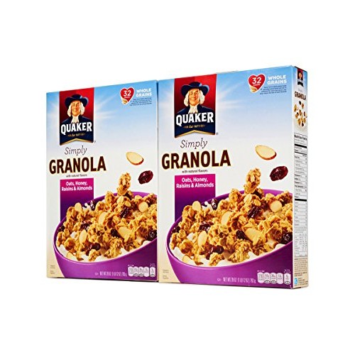 Quaker, Simply Granola, Oats Honey Raisins &Amp; Almonds Cereal, 28O