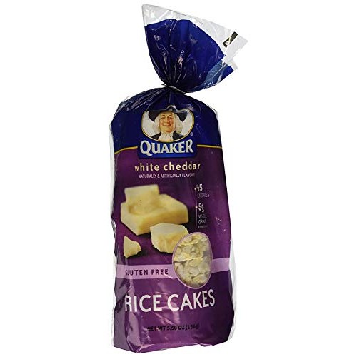 Quaker, Rice Cakes, White Cheddar, 5.5oz Bag (Pack of 4)