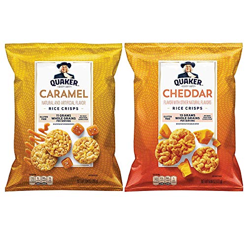 Quaker Rice Crisps, Cheddar &Amp; Caramel Variety Pack, 6.06 &Amp; 7.04
