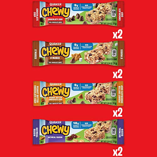 Quaker Chewy Granola Bars Variety Pack, .84Oz 8 Count, 6.7Oz