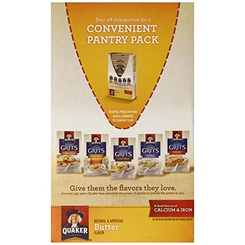 Quaker Instant Grits, Butter, 12 Ounce