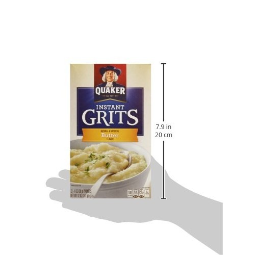 Quaker Instant Grits, Butter, 12 Ounce