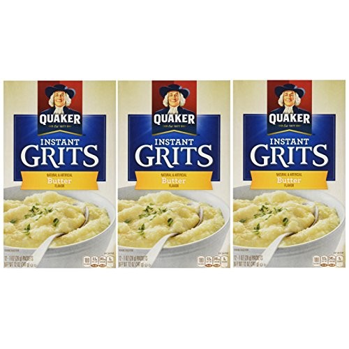 Quaker, Instant Grits, Butter Flavor, 12 Count, 12Oz Box Pack O