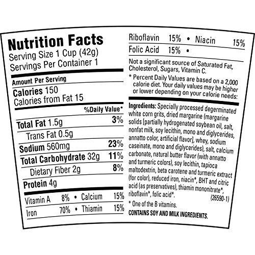 Quaker Instant Grits, Butter Flavor, Breakfast Cereal Pack Of 12