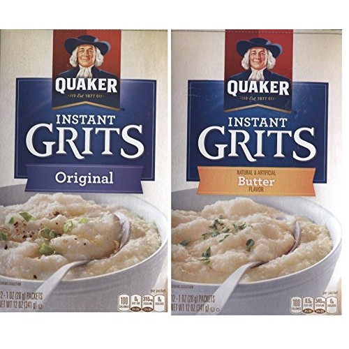 Quaker Instant Grits - Kosher Bundle Of 2 Boxes Of 1 Oz Packages