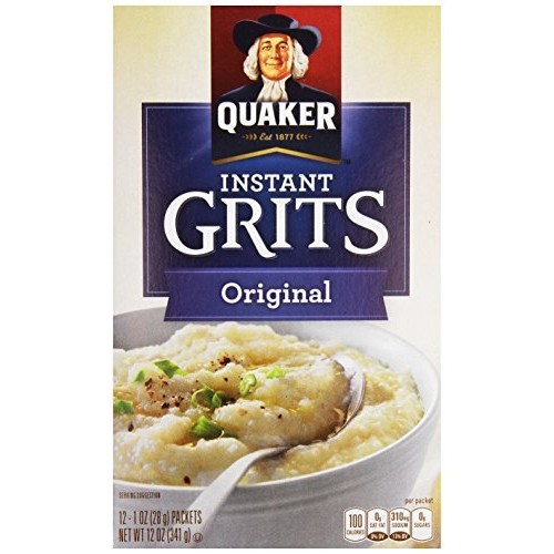 Quaker, Instant Grits, Original, 12 Count, 12Oz Box Pack Of 6 Quaker, Instant Grits, Original, 12 Count, 12Oz Box Pack Of 6