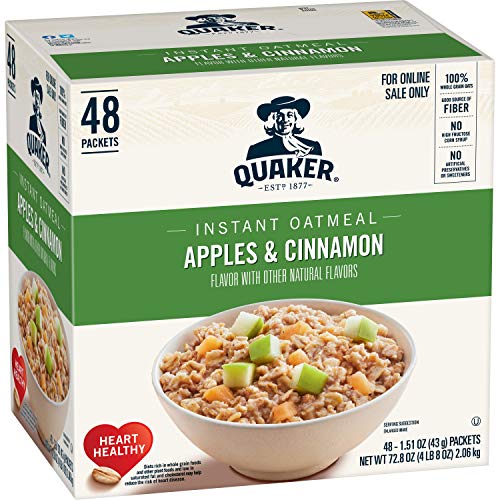 Quaker Instant Oatmeal, Apples &Amp; Cinnamon, Individual Packets 4