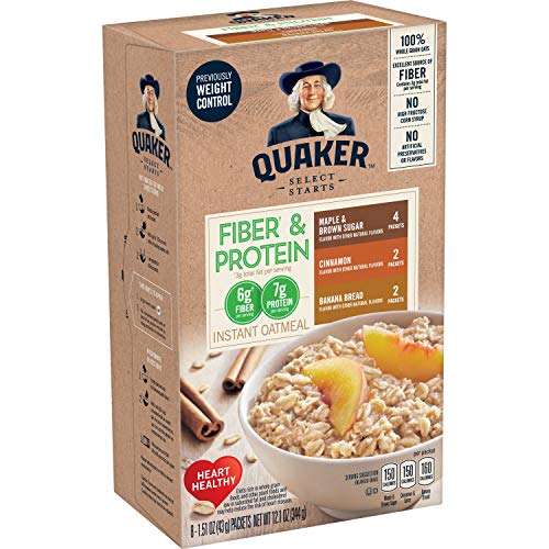 Quaker Instant Oatmeal, Fiber &Amp; Protein 3 Flavor Variety Pack, I