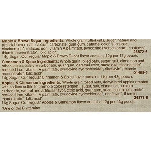 Quaker Instant Oatmeal Lower Sugar, Flavor Variety Pack, 10 Coun