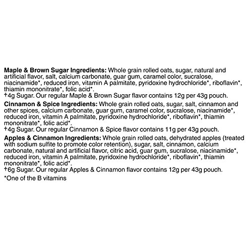 Quaker Instant Oatmeal Lower Sugar, Flavor Variety Pack, 10 Coun