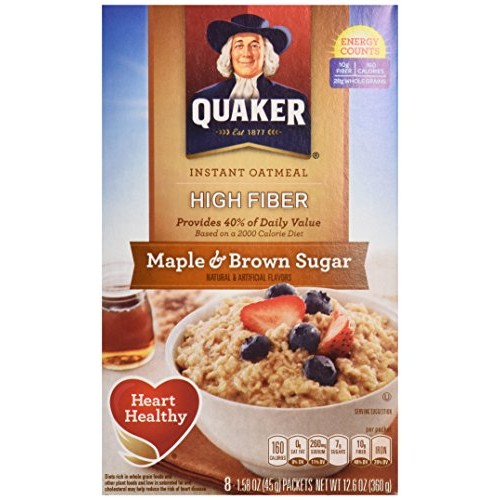 Quaker Instant Oatmeal, Maple And Brown Sugar, 12.6 Oz