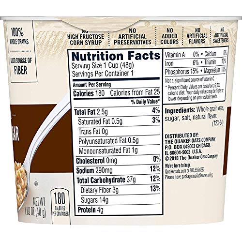 Quaker Instant Oatmeal, Maple Brown Sugar 1.69Oz Pack Of 3