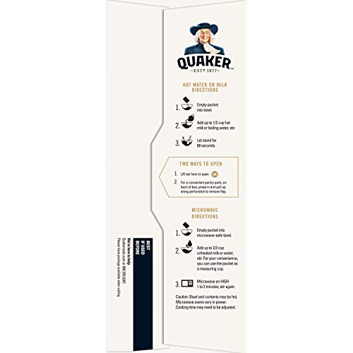 Quaker Instant Oatmeal Original, 12 Packets Per Box Pack Of 4