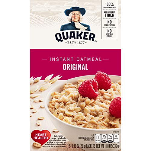 Quaker Instant Oatmeal Original, 12 Packets Per Box Pack Of 4